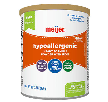Meijer Hypoallergenic infant formula.