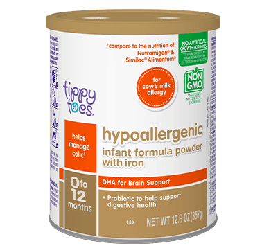 Tippy Toes Hypoallergenic infant formula at Big Y, Bi-Lo, Brookshire, Coborn’s, HyVee, Lowe’s Foods, Price Chopper, Raley’s, Schnuck’s, Scolari’s, Stater Bros, Tops, United Supermarkets, Wegmans, Weis Markets, and Winn Dixie.