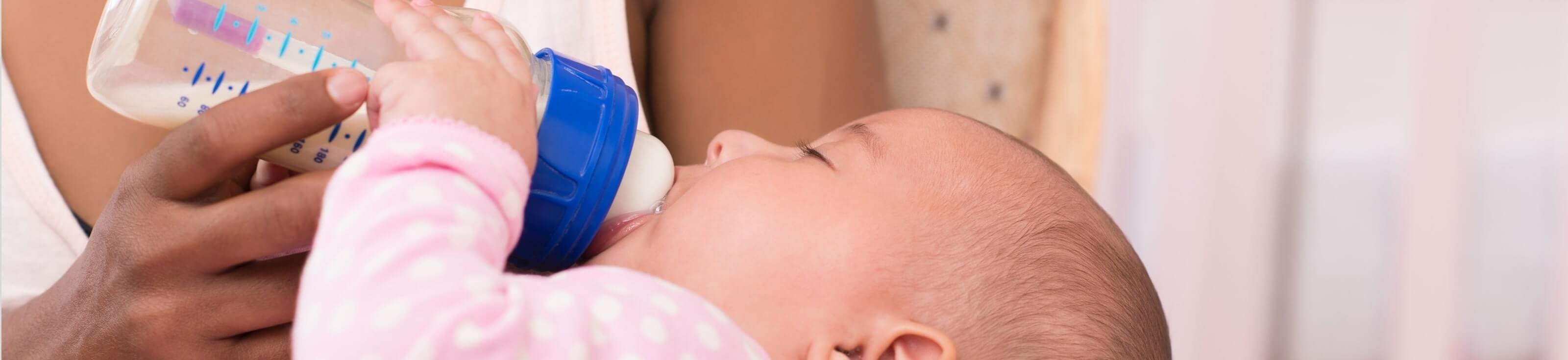 baby drinks infant formula