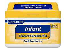 Store Brand Infant formula tub.