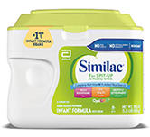 Similac Spit Up formula tub.