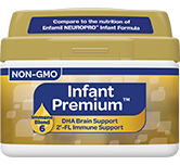 Store Brand Infant formula tub.