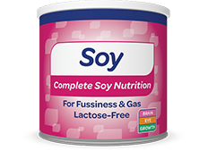 Store Brand Soy infant formula tub.