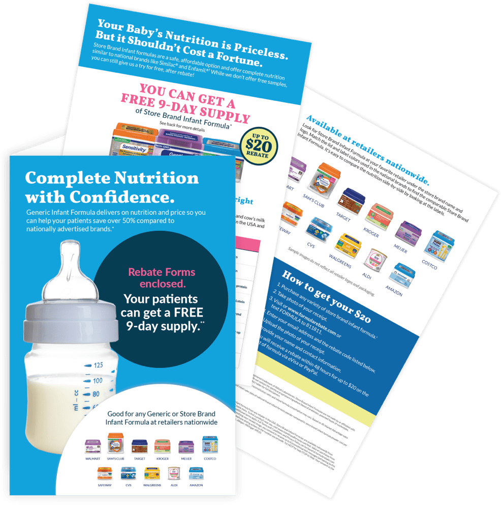 Free Store Brand Infant Formula Rebate Kit
